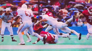 1984_College_Football_Oklahoma Sooners vs. Texas_Cotton Bowl_15 15 tie_Watercolor Style Fine Art